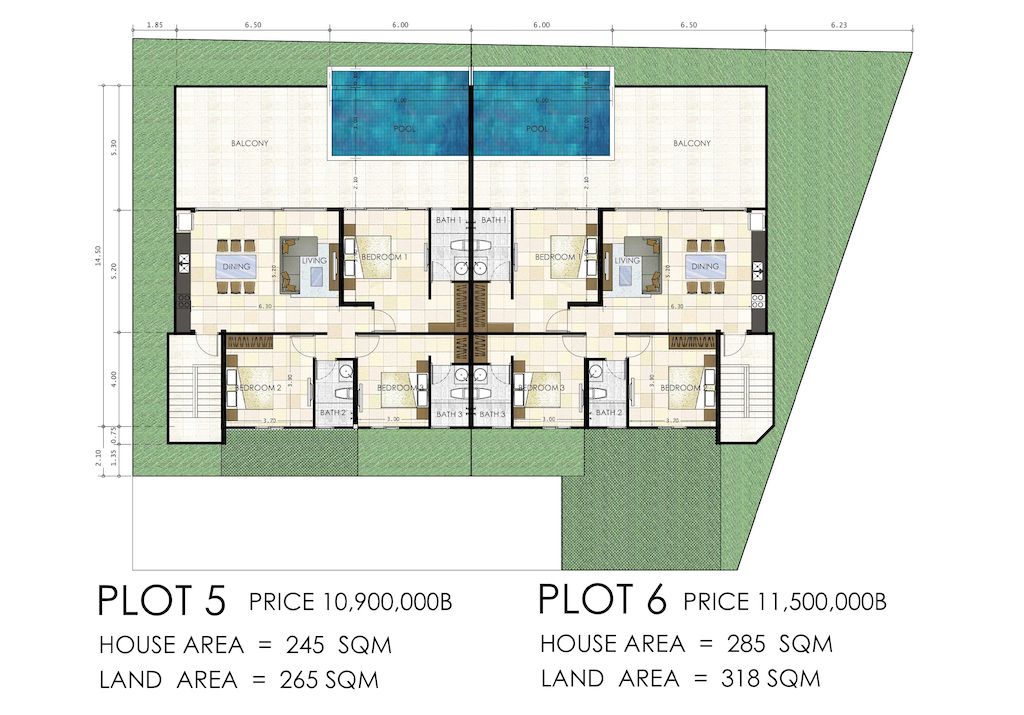 Samui Sea View Duplex Villas For Sale – Residential All in Koh Samui (photo 8)
