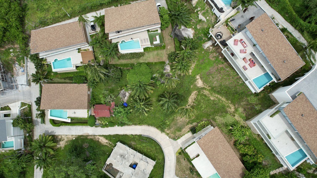 Samui Sea View Land Plot Aerial Above