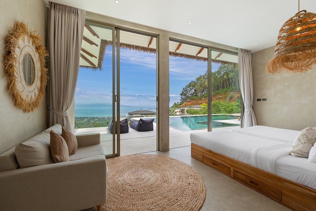 Sea View Balinese Koh Samui Villa Bedroom