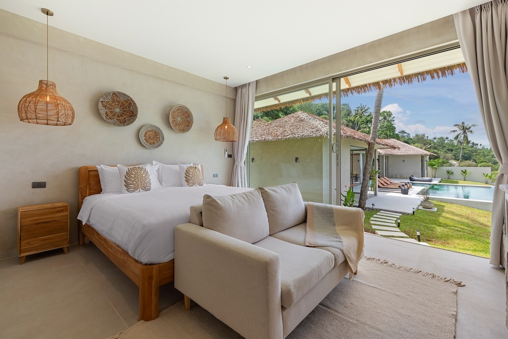 Sea View Balinese Koh Samui Villa Bedroom
