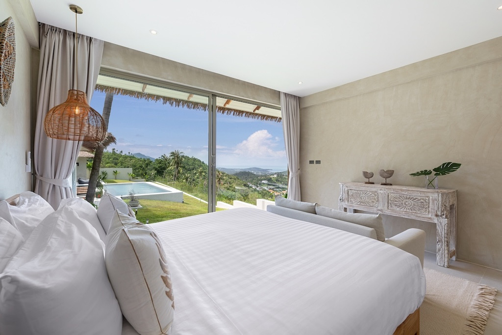 Sea View Balinese Koh Samui Villa Bedroom