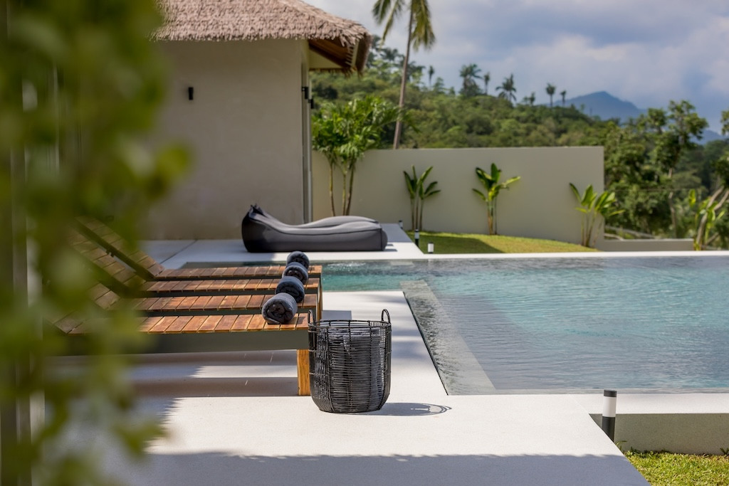 Sea View Balinese Koh Samui Villa Sun loungers
