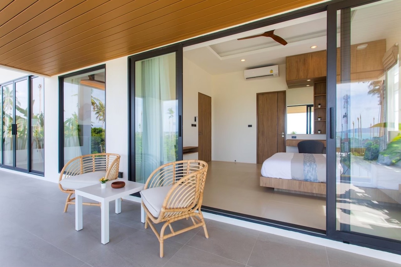 Sea View Bophut Property Bedroom Terrace