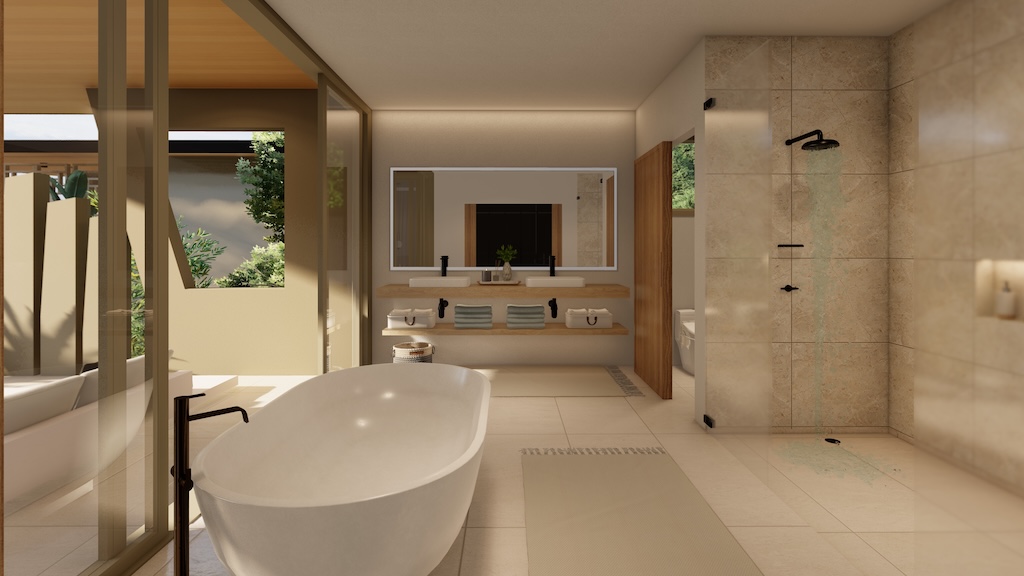 Sea View Bophut Villas For Sale Bathtub