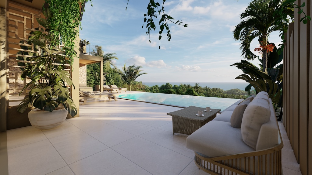 Sea View Bophut Villas For Sale Terrace