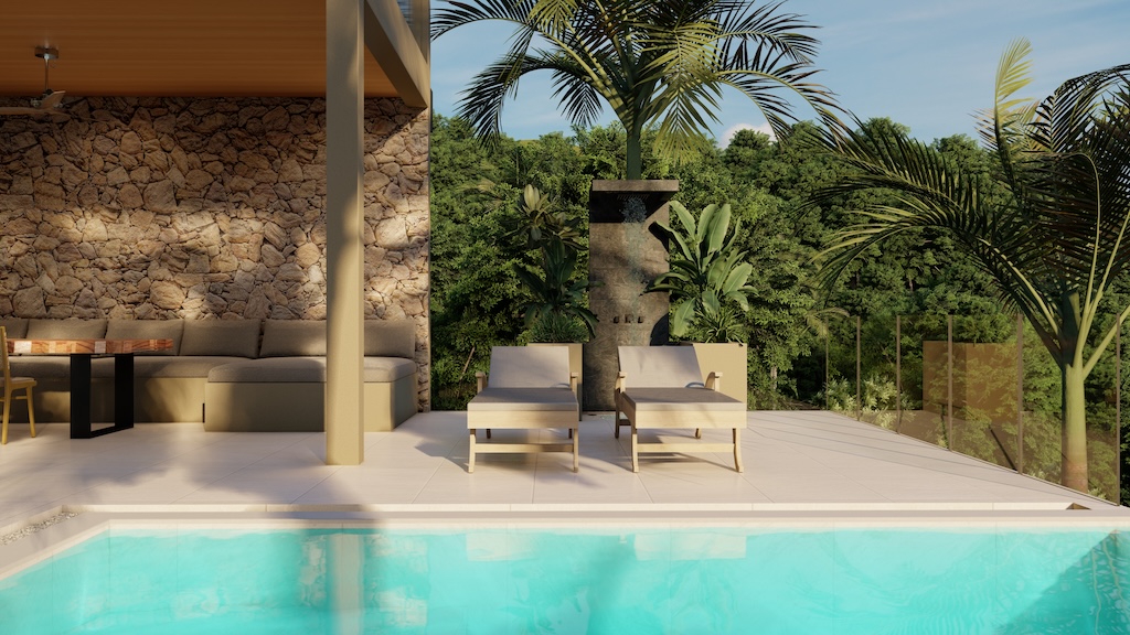 Sea View Bophut Villas For Sale Poolside Terrace