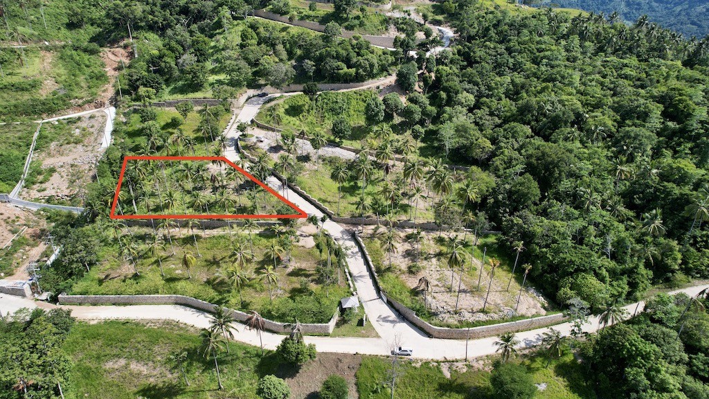 Sea View Land On Koh Samui Aerial Outline