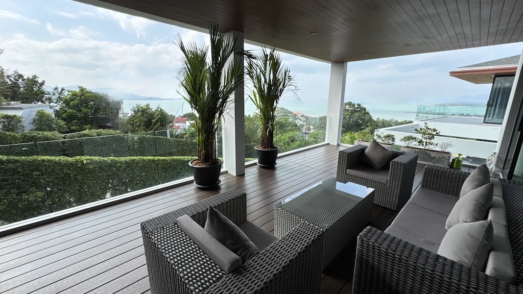 Sea View Plai Laem Villa Lower Balcony