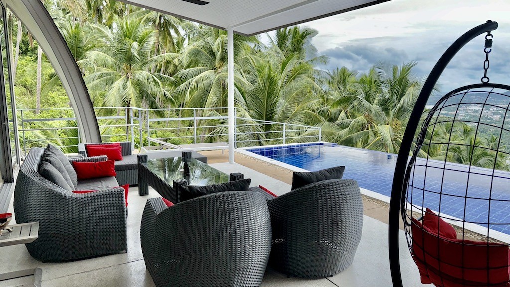 Sea View Property In Chaweng Noi Terrace Seating