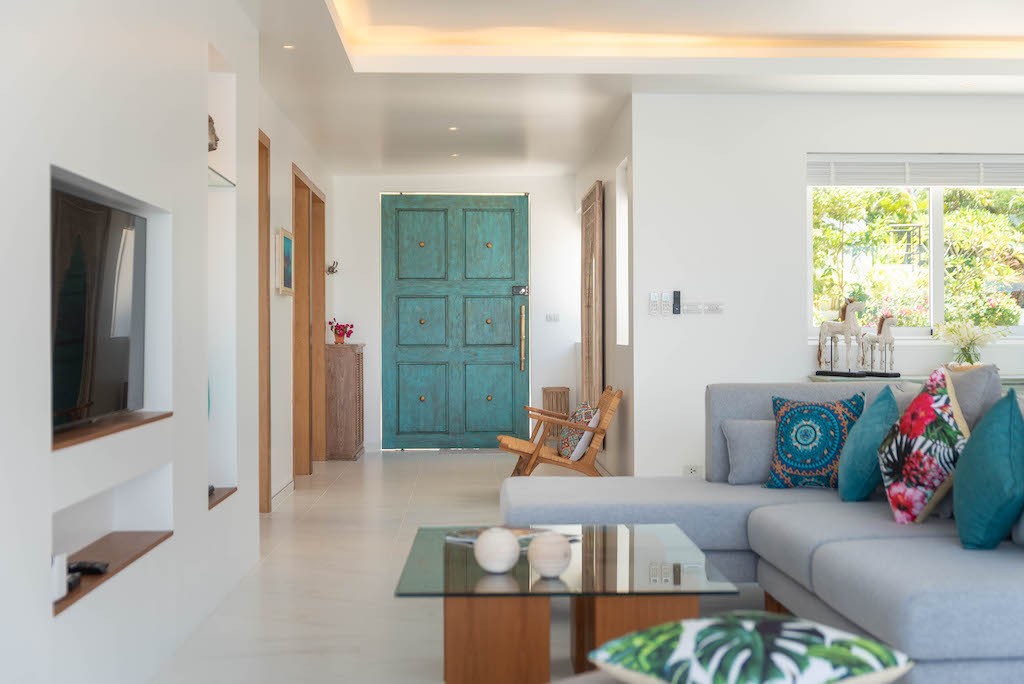 Sea View Villa In Chaweng Noi Living Area