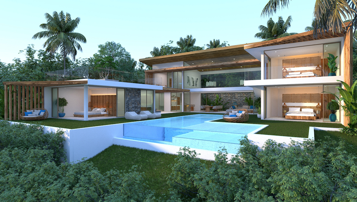 Sensational Sea View Villa Chaweng Noi Light Blue Pool