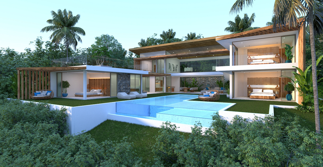 Sensational Sea View Villa Chaweng Noi Light Blue Pool