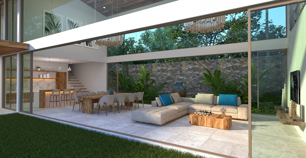 Sensational Sea View Villa Chaweng Noi Living Area