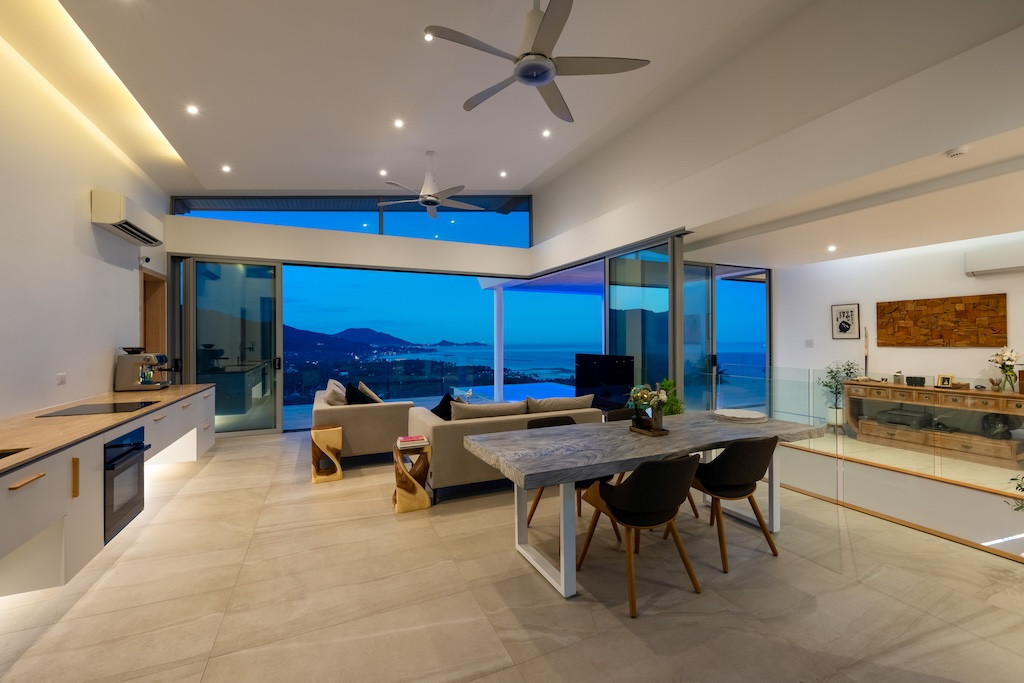 Skyfall Villa Koh Samui Lounge Night