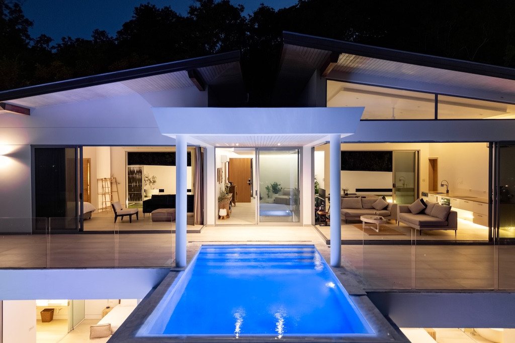 Skyfall Villa Koh Samui Pool Night