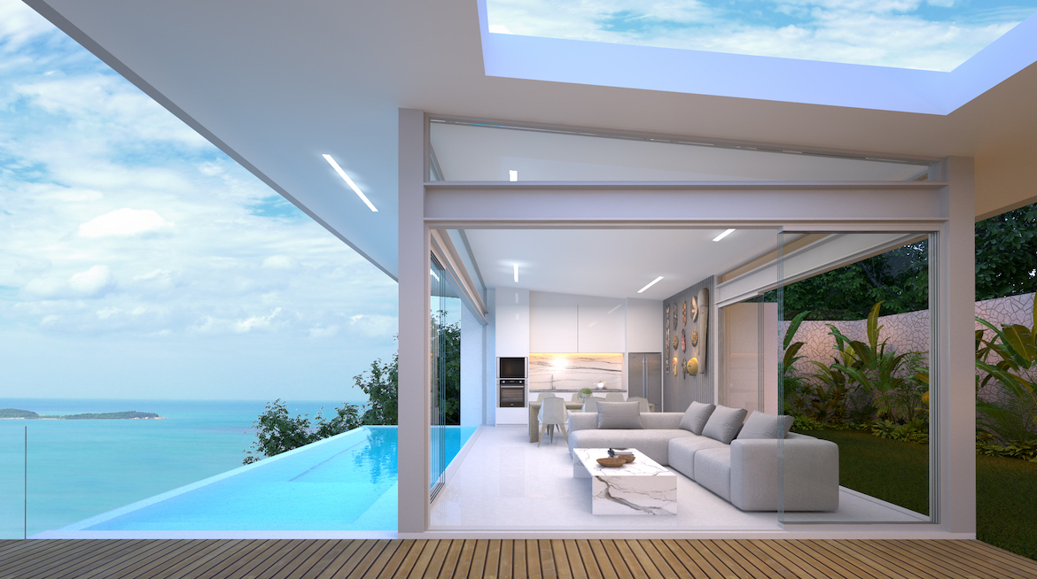 Koh Samui Sea View Villa Lounge Area