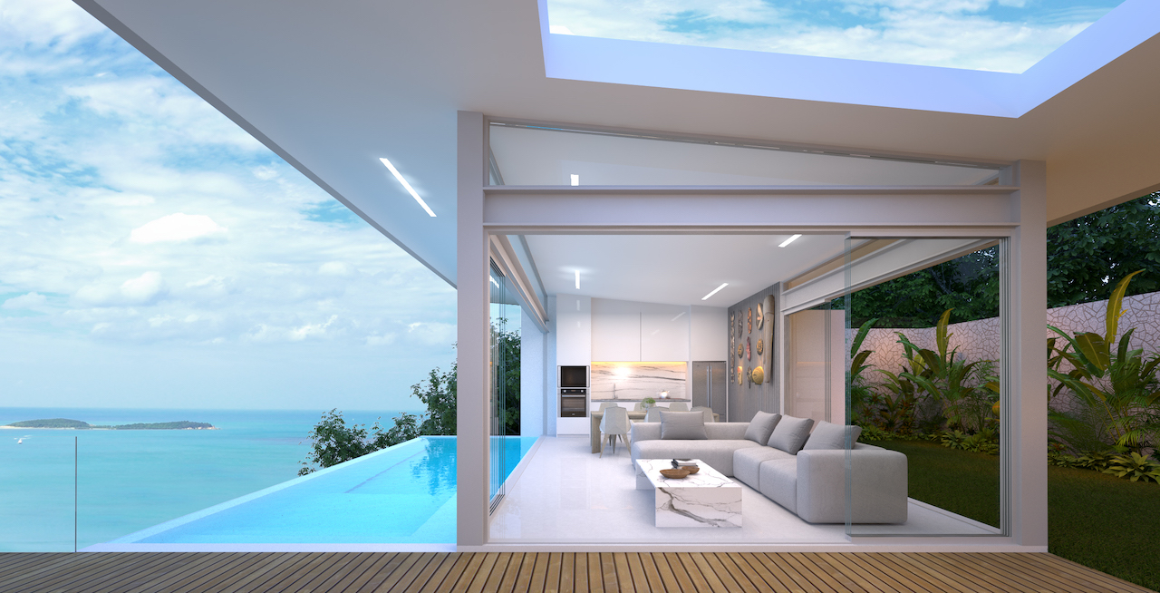 Koh Samui Sea View Villa Lounge Area