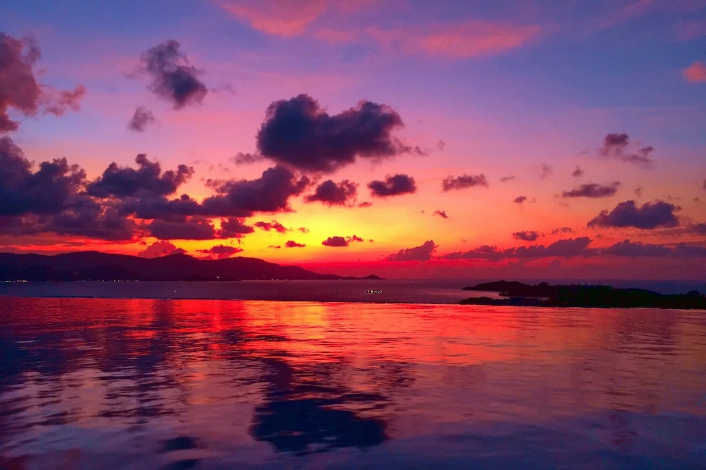 Sunset View Property For Sale In Koh Samui Red Sky