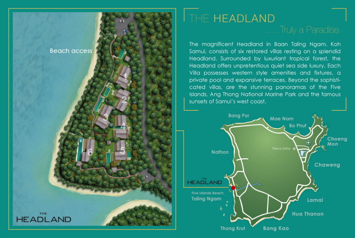 The Headland Samui Site Map