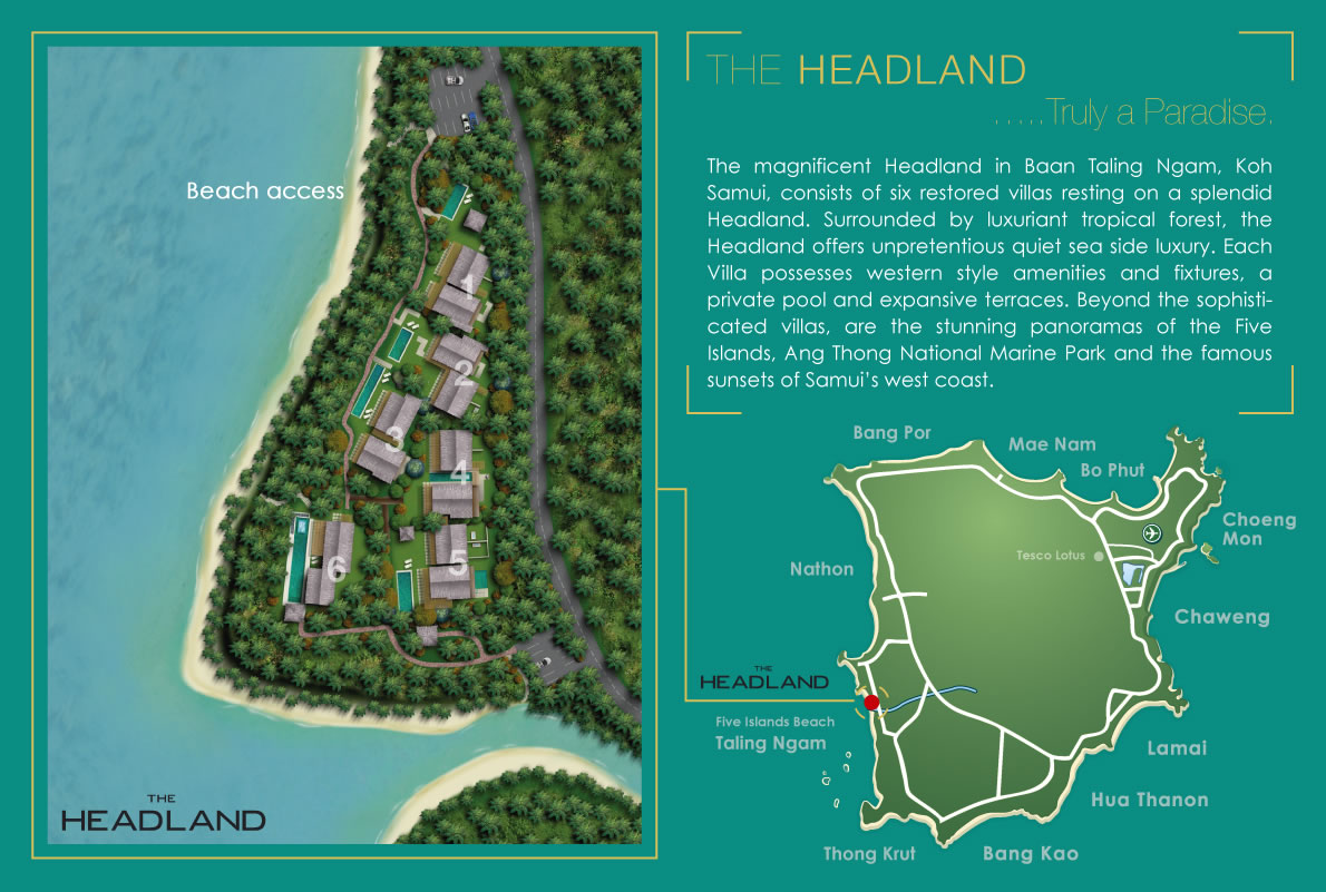The Headland Samui Site Map