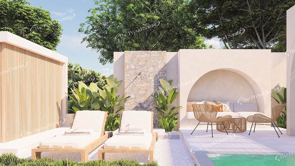 The Proud Village Villas Koh Samui Sun Loungers