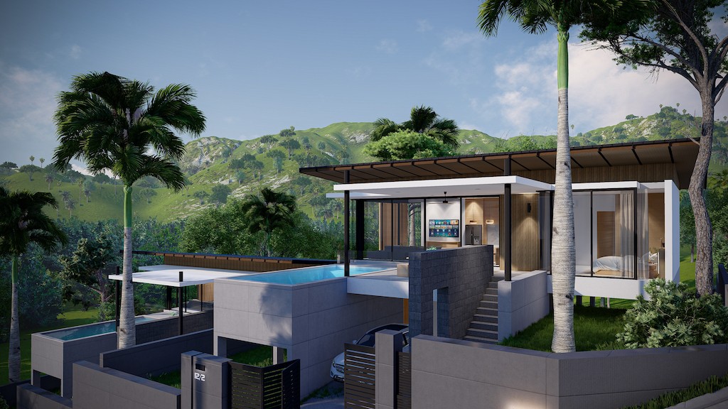 Two Bedroom Koh Samui Villas Front Render