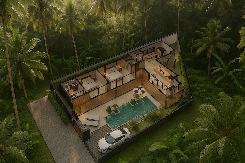 Two Bedroom Villas At Boho Chic Village Layout