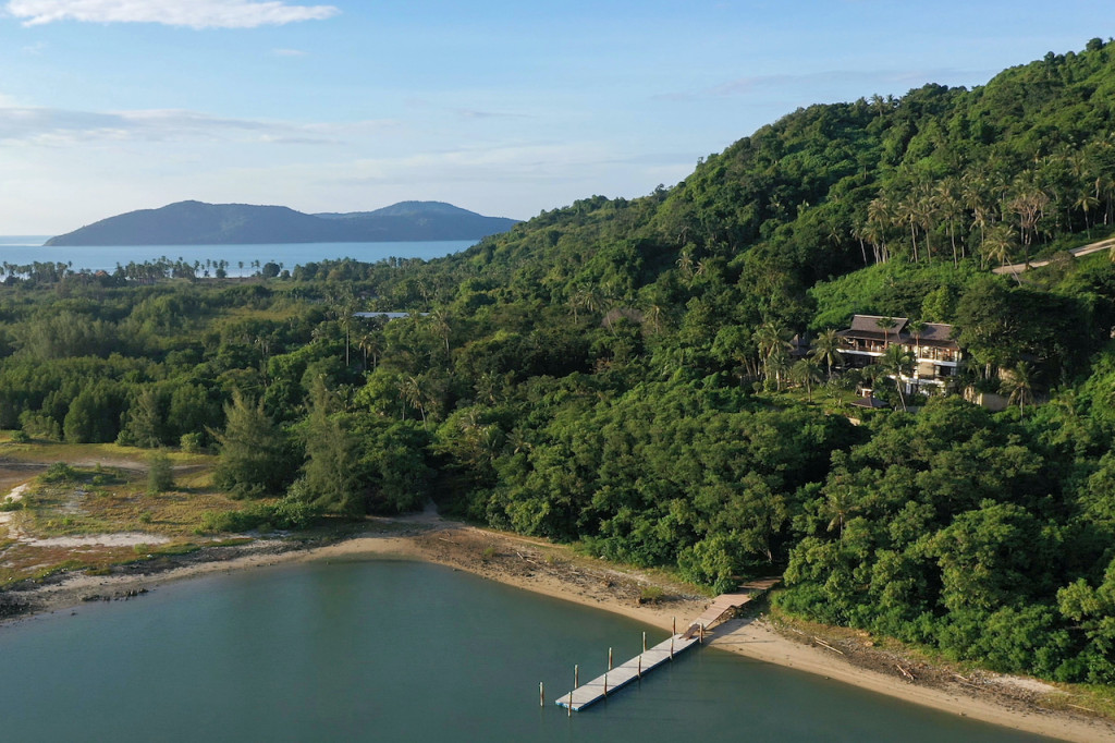 Unique Beachfront Property Ko Samui Aerial Photo
