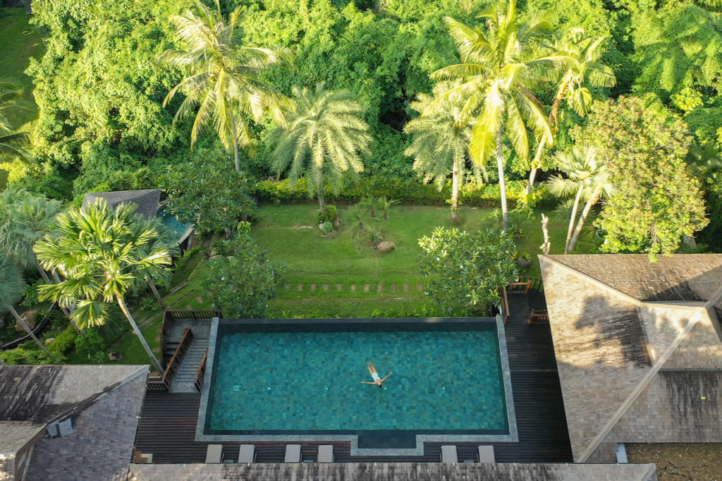 Unique Beachfront Property Ko Samui Pool Aerial