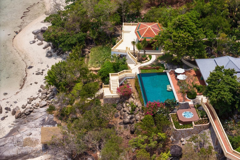 Unique Koh Samui Beachfront Property Aerial