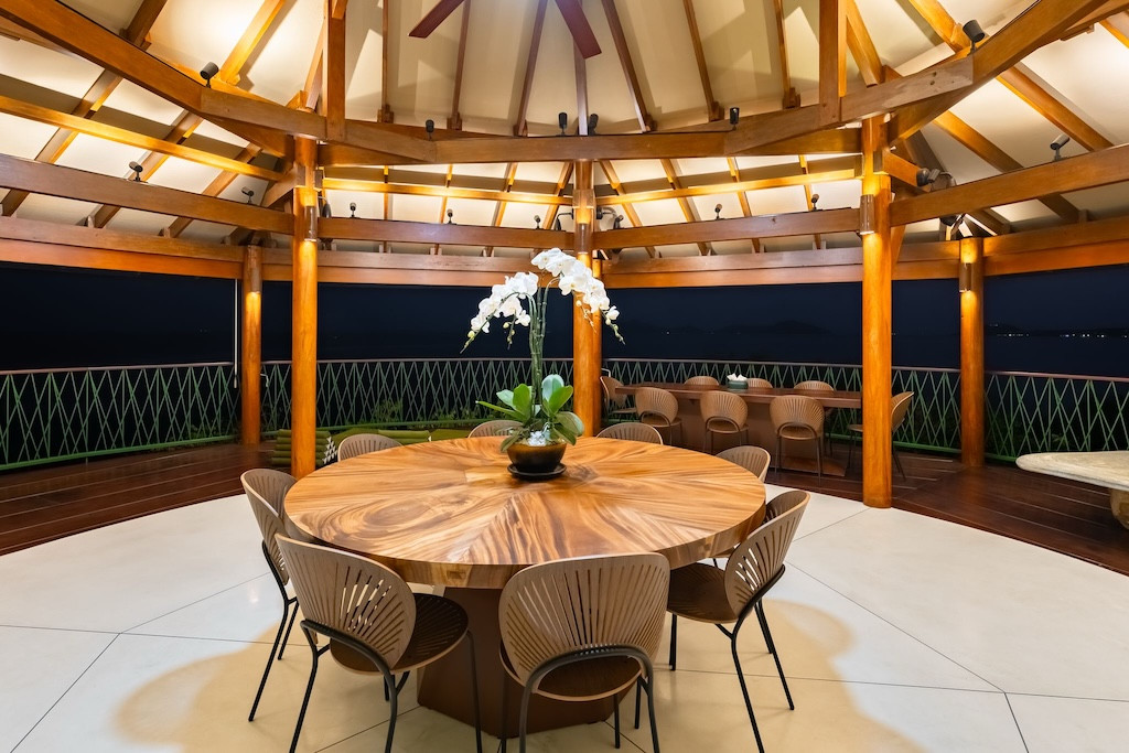 Unique Koh Samui Beachfront Property Octagon Night