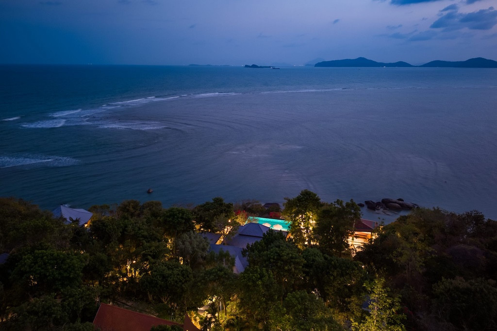 Unique Koh Samui Beachfront Property Night View