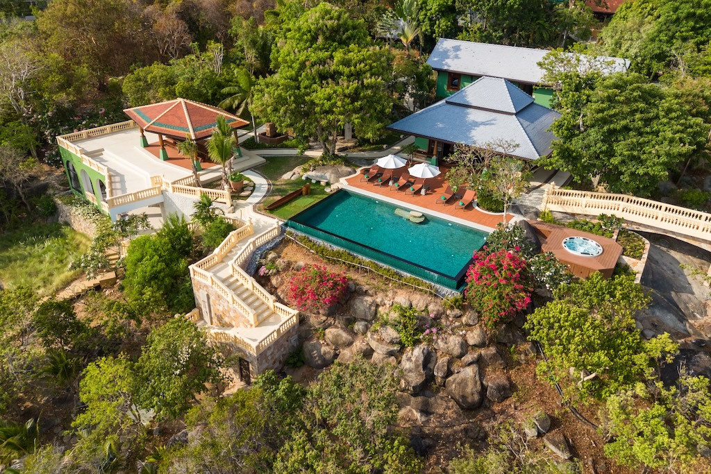 Unique Koh Samui Beachfront Property Aerial