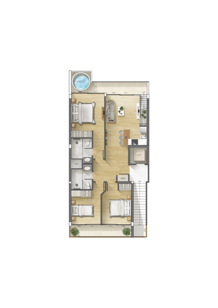 Vida Apartments Ko Samui Vida Apartments Ko Samui 3rd Floor Plan