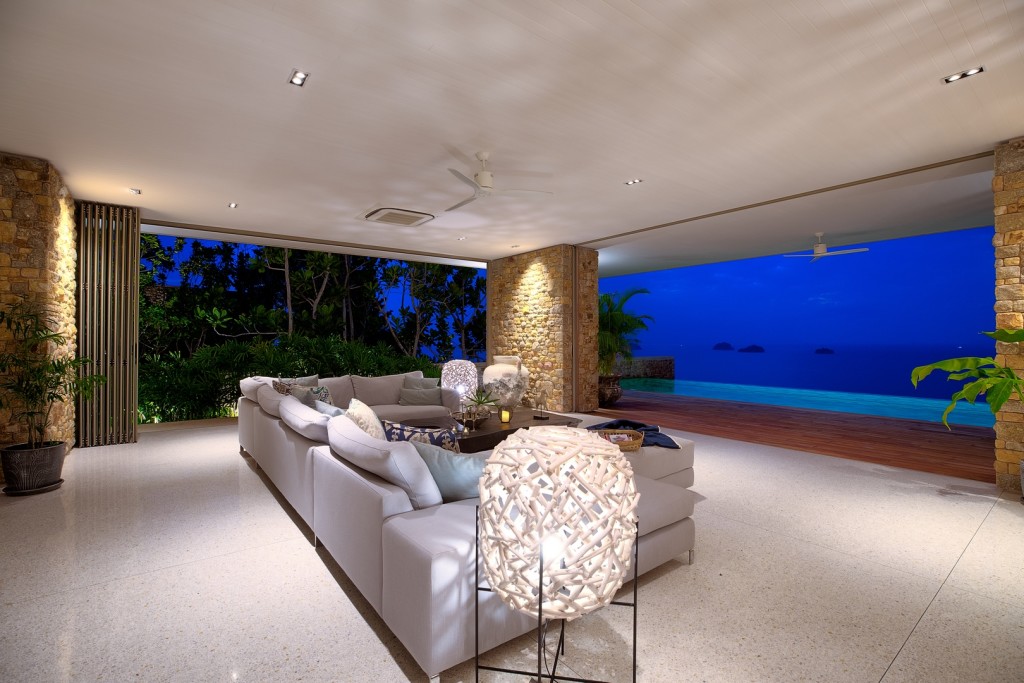 Villa Bang Sang Ko Samui Lounge At Night