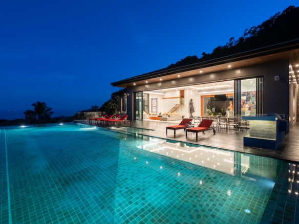 Villa Michael For Sale Koh Samui Exterior Pool Night