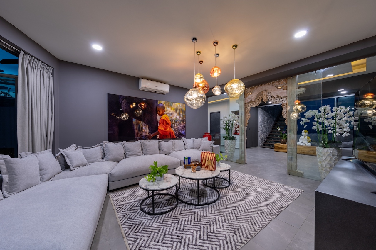 Villa Moonstar Koh Samui Lounge At Night