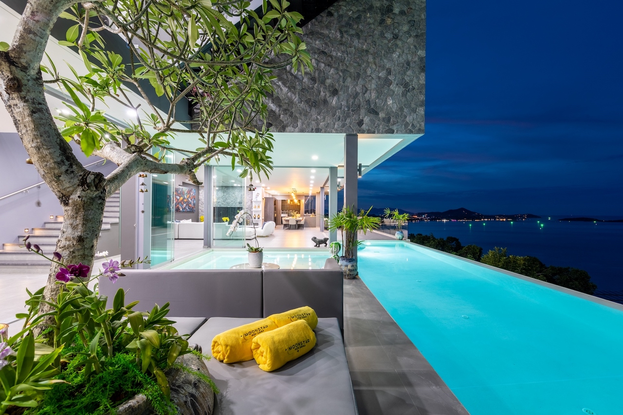 Villa Moonstar Koh Samui Pool At Night