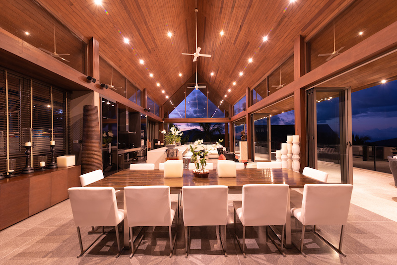 Villa Suralai Dining At Night