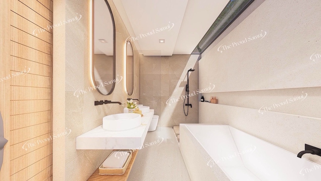 Villas For Sale in Lipa Noi Koh Samui Bathroom