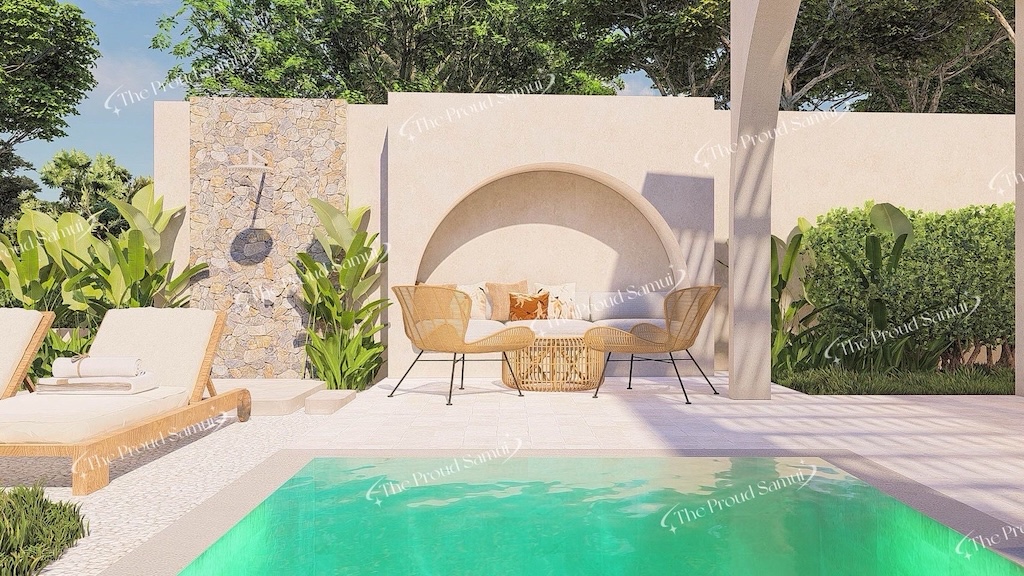 Villas For Sale In Lipa Noi Koh Samui pool