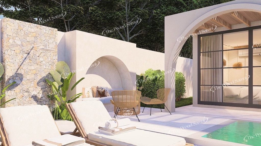 Villas For Sale In Lipa Noi Koh Samui Sun loungers