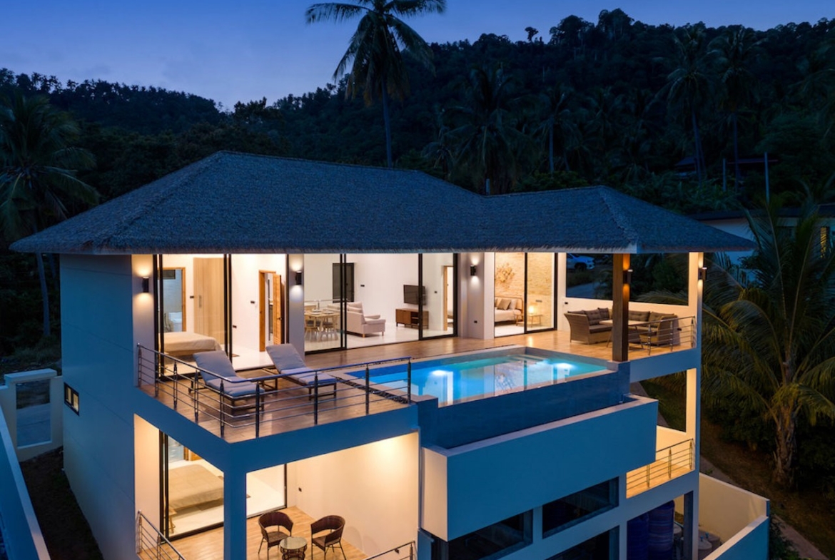 Villas Lamai Koh Samui Villa Exterior Night