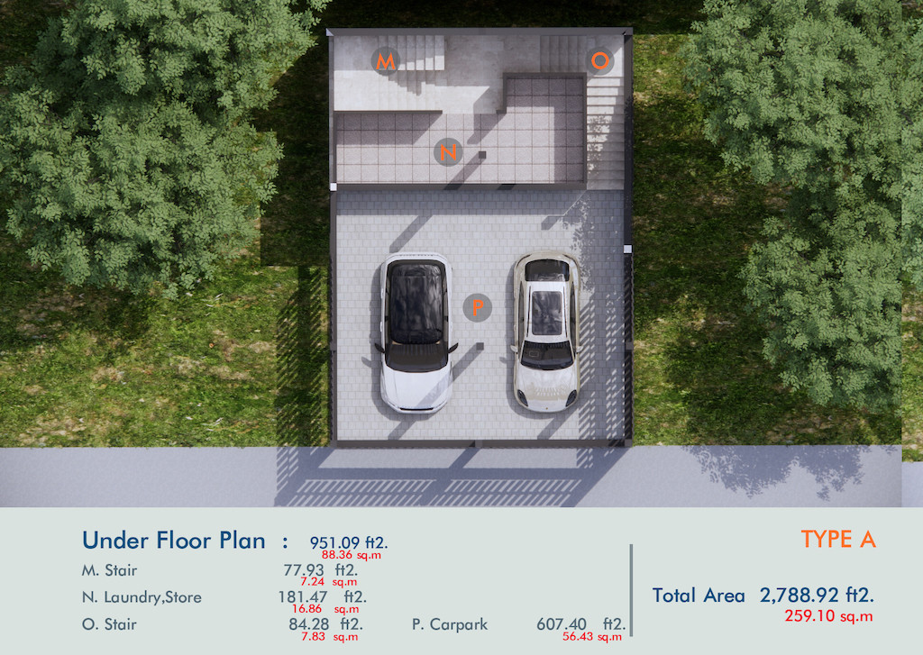 XV Samui Villas Type A Ground Floor Plan