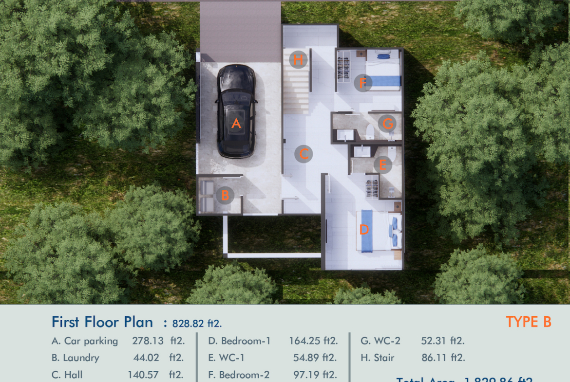 XV Villas Ground Floor Plan