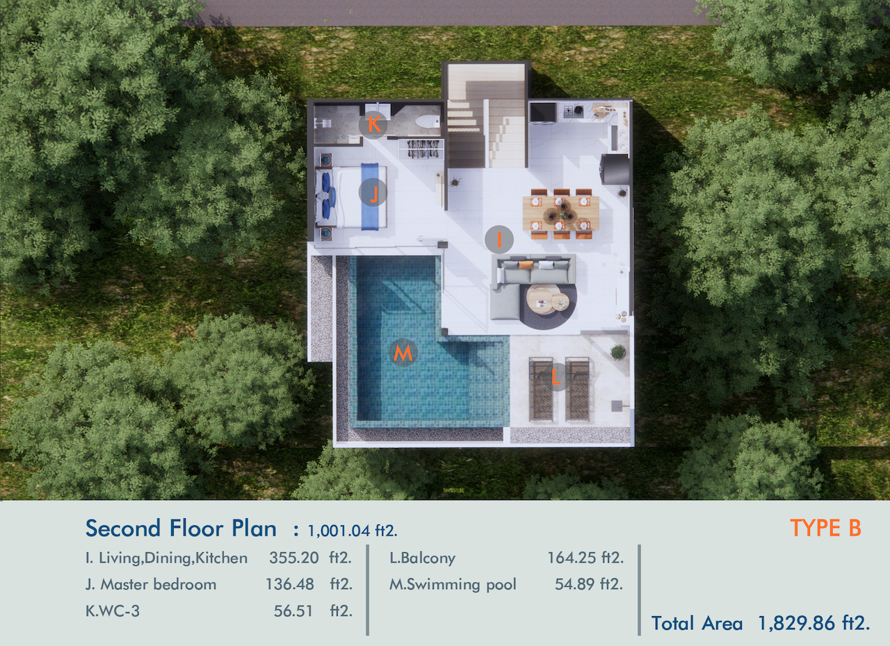 XV Villas Samui XV Samui Living Level Floor Plan