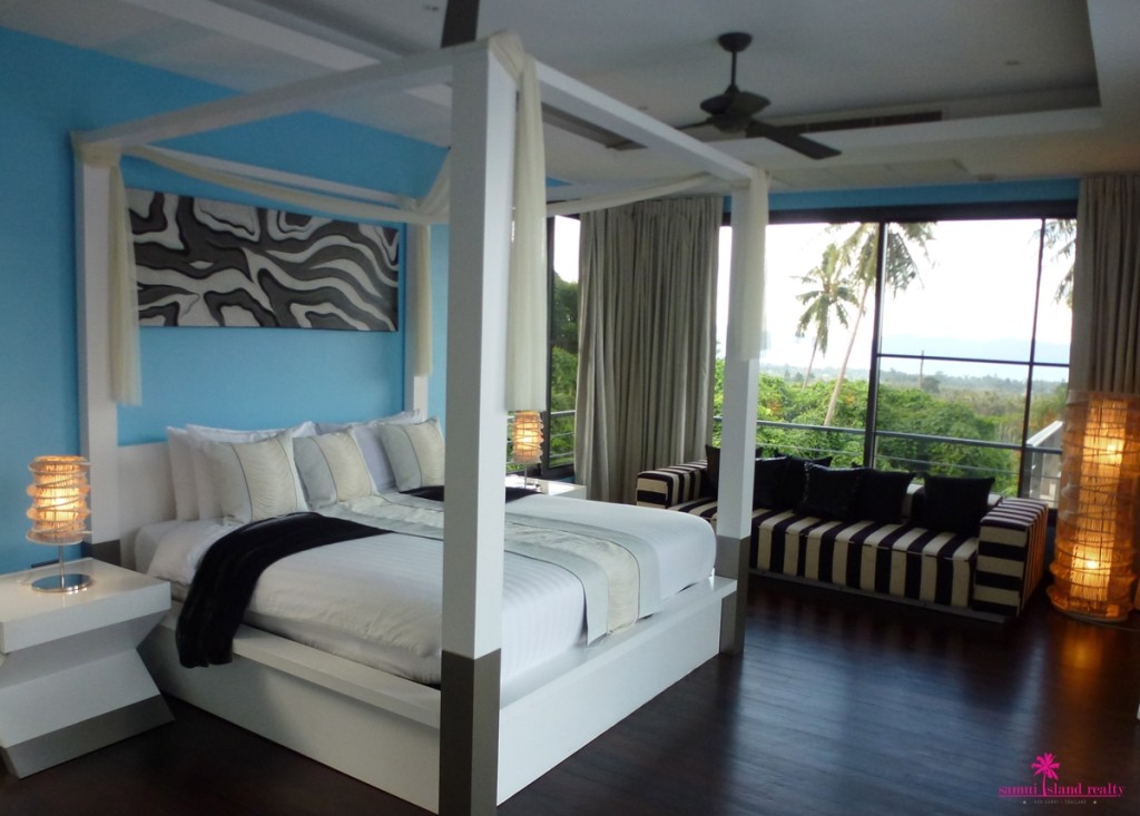 Adam Villa For Rent Koh Samui, Bedroom Blue