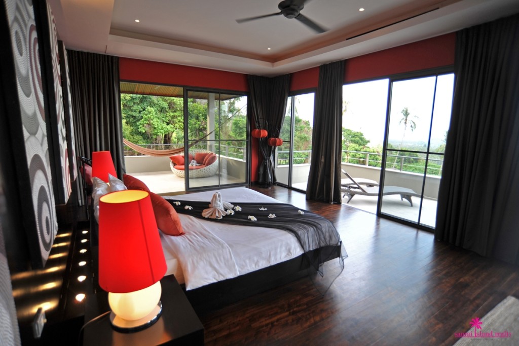 Adam Villa For Rent Koh Samui, Bedroom & Balcony