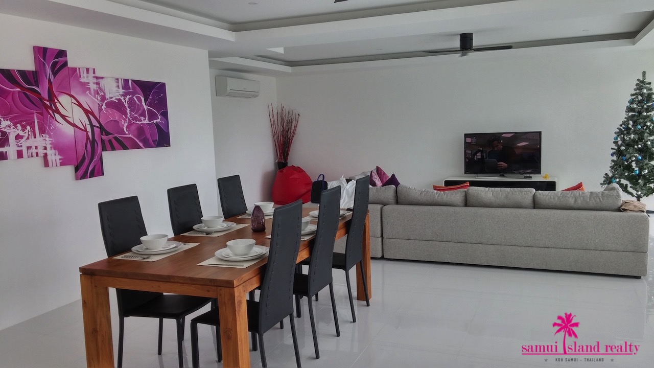 Chaweng Noi Sea View Villa For Sale Living & Dining Area