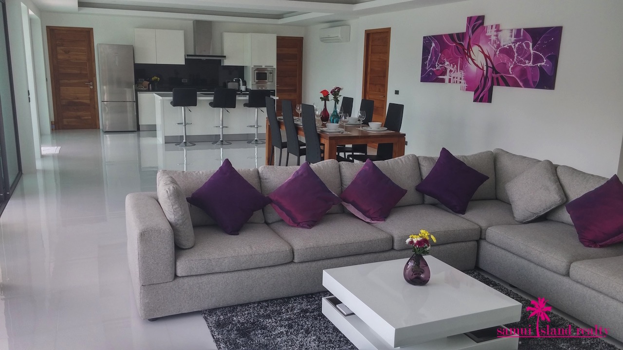 Chaweng Noi Sea View Villa For Sale Lounge Area